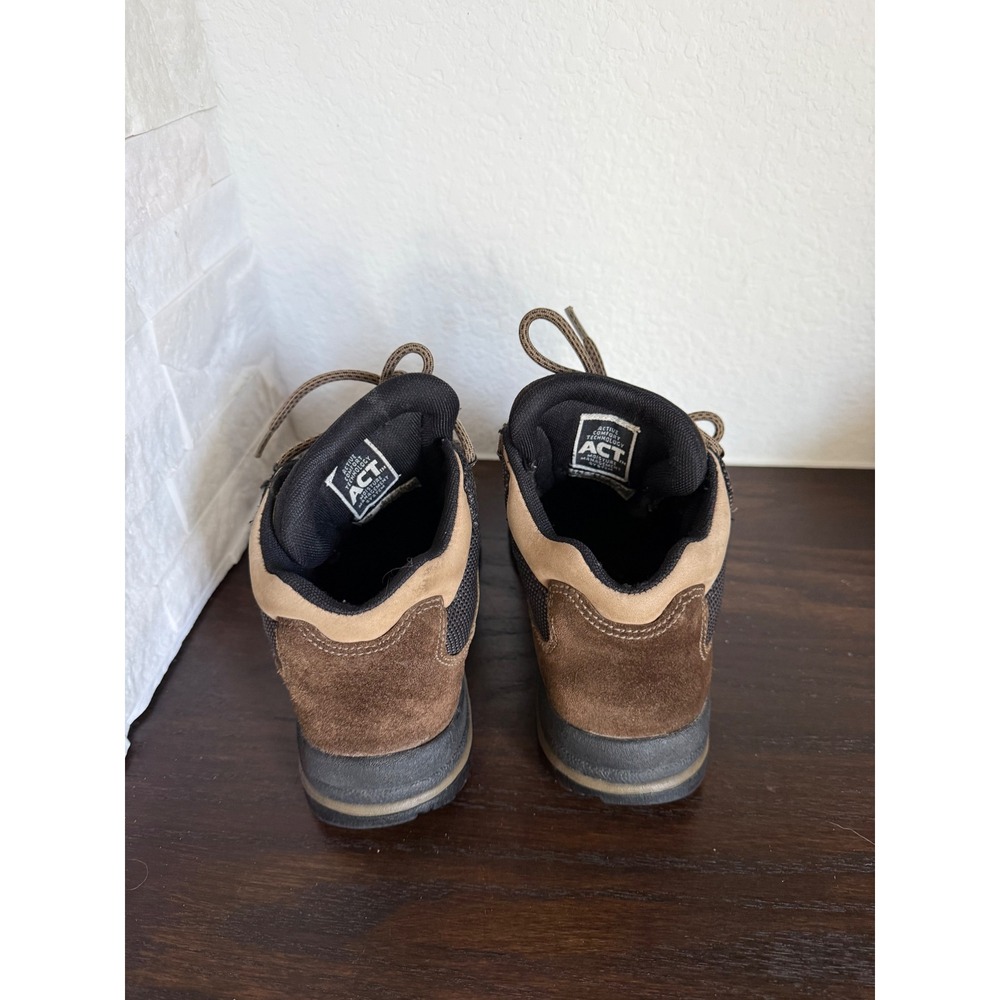 Timberland ACT Brown Leather Hiking Boots Womens 6.5 M Mid Top Trail Shoes - Picture 5 of 9
